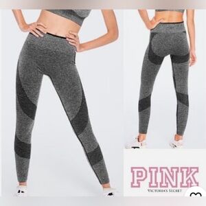 PINK Victoria's Secret Gray Leggings Seamless Women’s Size Small Yoga, Workout